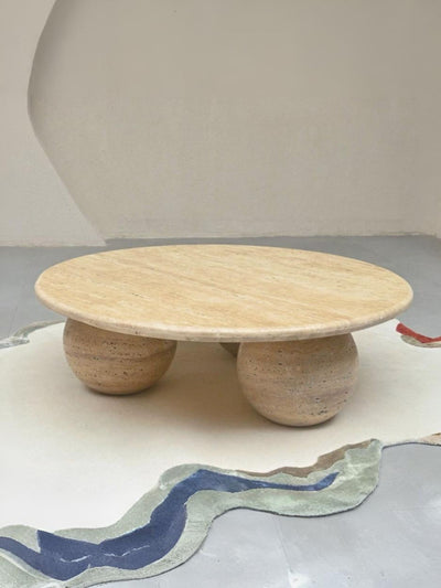 Ceres Travertine Sphere Coffee Table