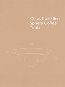Ceres Travertine Sphere Coffee Table