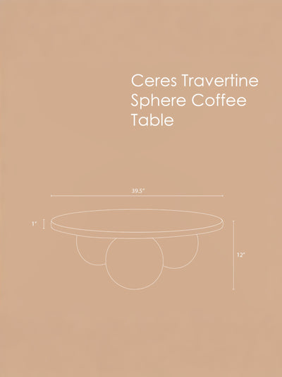 Ceres Travertine Sphere Coffee Table