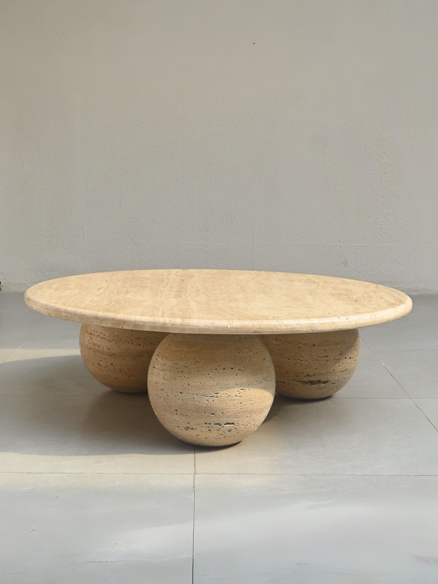 Ceres Travertine Sphere Coffee Table