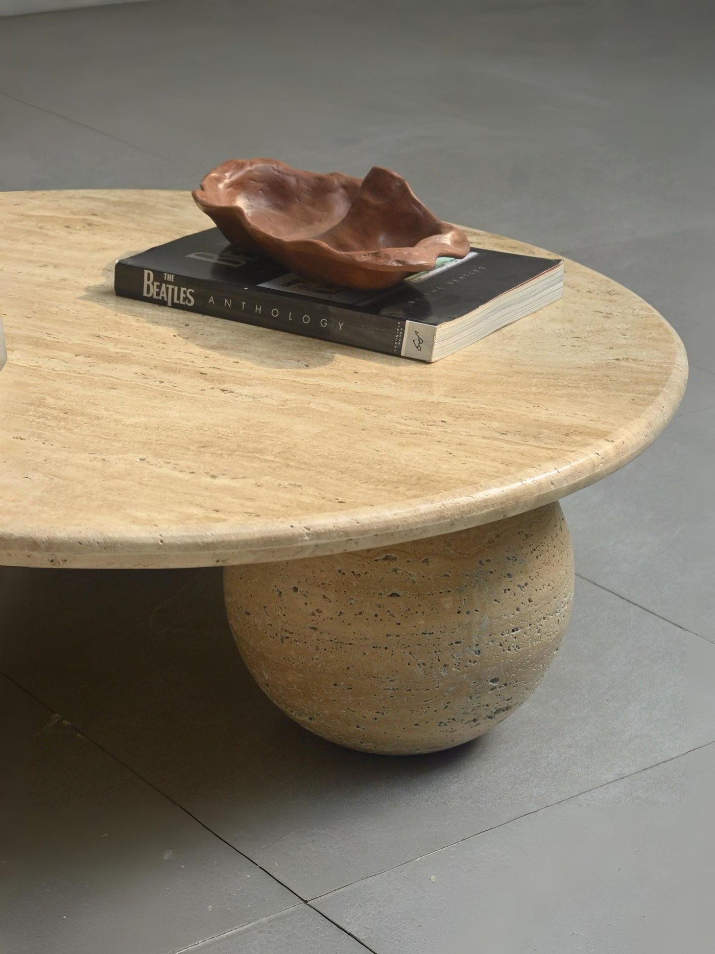 Ceres Travertine Sphere Coffee Table