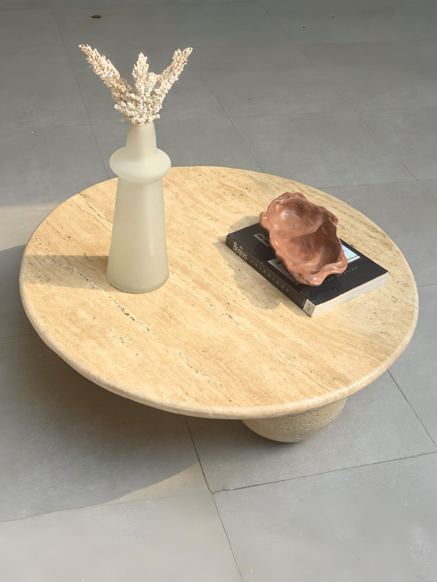 Ceres Travertine Sphere Coffee Table