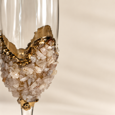 Limited edition - Claire - Rose Quartz Champage Glass