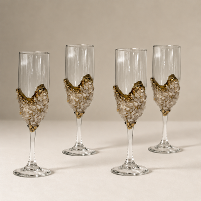 Limited edition - Claire - Rose Quartz Champage Glass