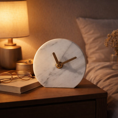 Marble Desk Clock