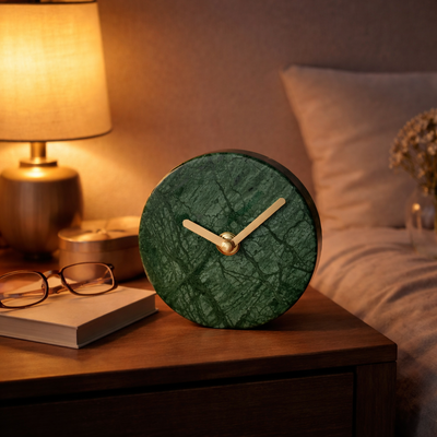 Green Marble Clock