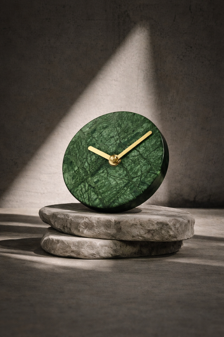 Green Marble Clock