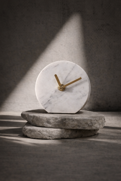 Marble Desk Clock