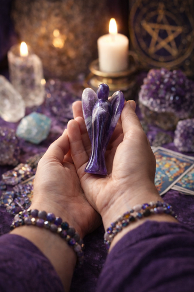 Amethyst Positive Energy Amplifying Angel