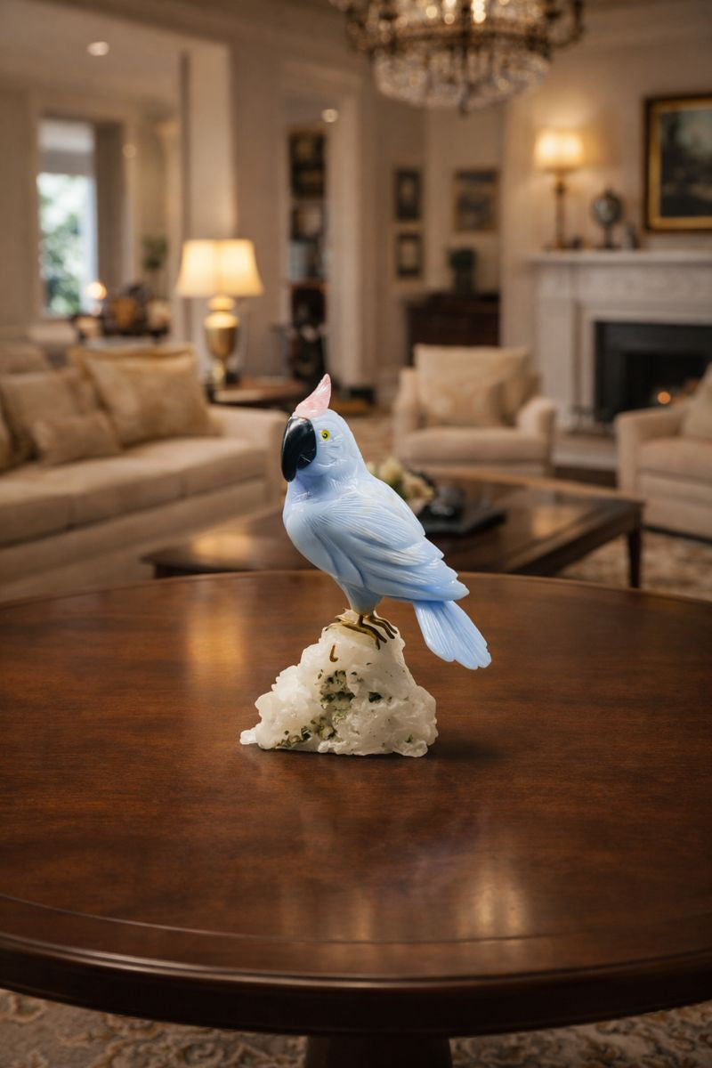 Gemstone Bird Sculpture