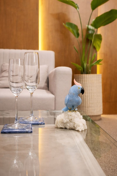 Gemstone Bird Sculpture