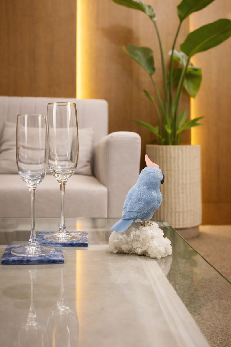 Gemstone Bird Sculpture