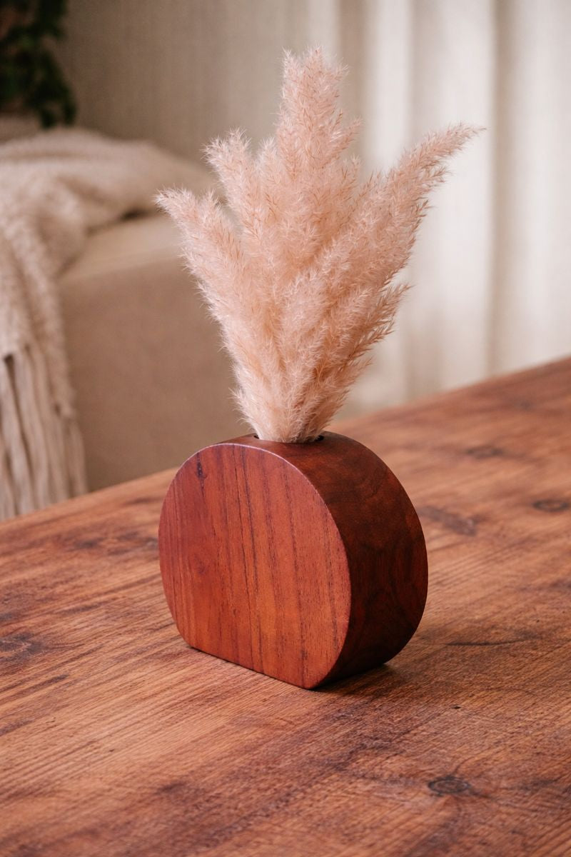 Wooden Vase - Natural Minimal Décor Accent