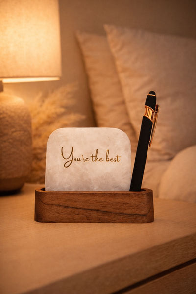 Marble décor with pen stand