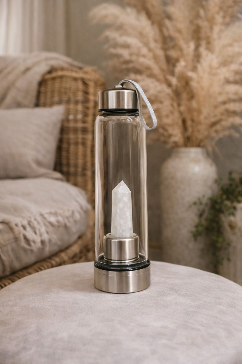 Gemstone infused water bottle