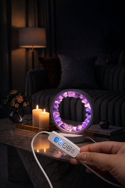 Amethyst Gemstone Crytsal Lamp