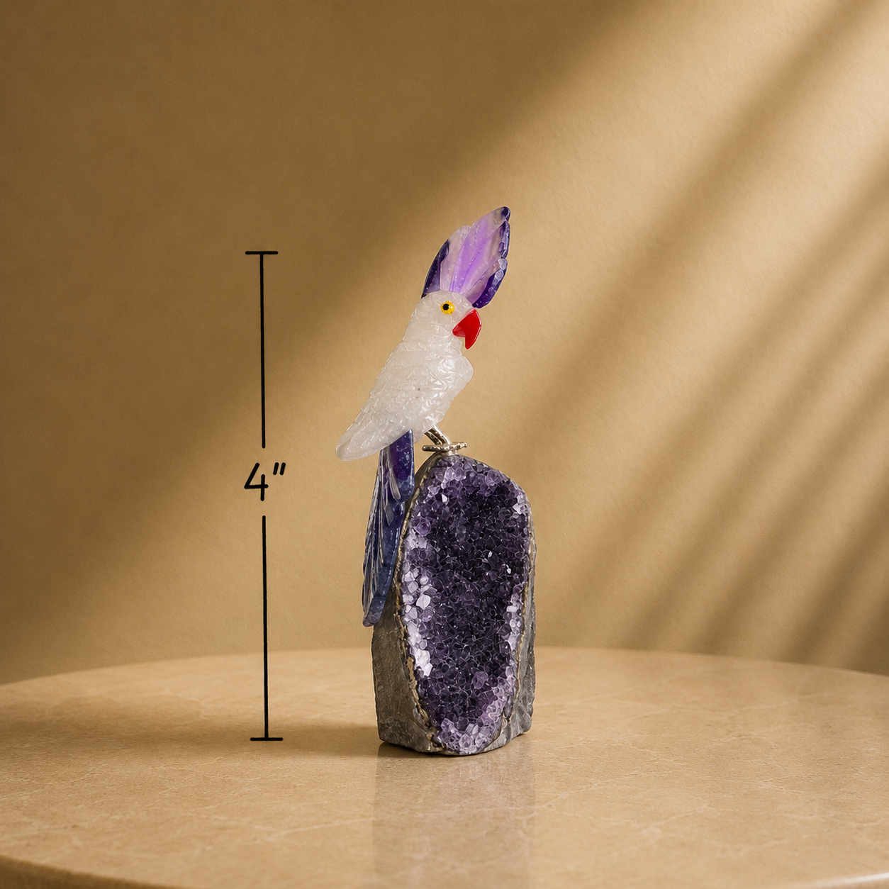 Luxury Gemstone Bird Figurine