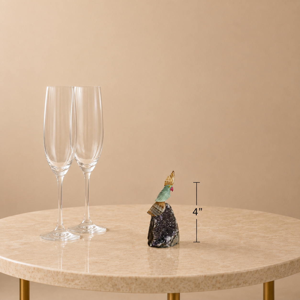 Gemstone Bird sculpture décor