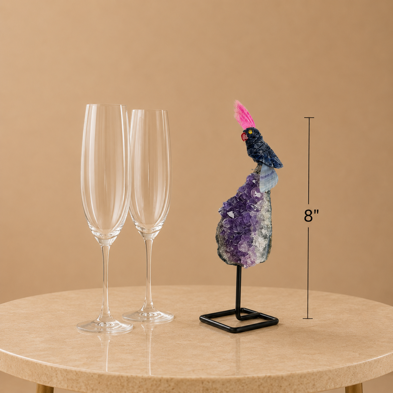 Gemstone Bird Figurine
