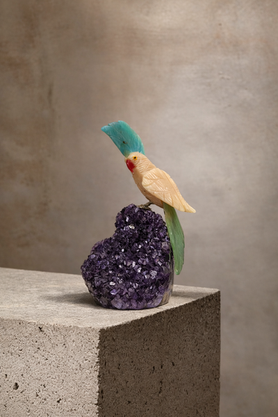 Luxury Gemstone Bird Figurine