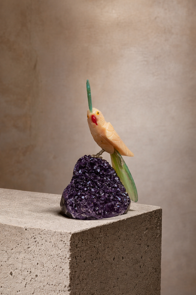 Luxury Gemstone Bird Figurine
