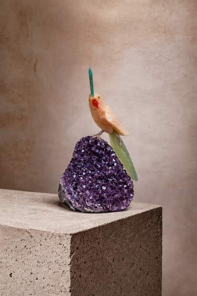 Luxury Gemstone Bird Figurine