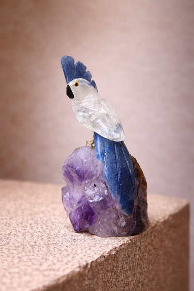 Real Gemstone Bird Décor