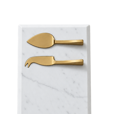 MARBLE CHEESE BOARD WITH KNIFE SET