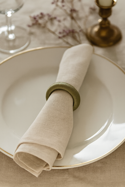 Sage Green Yarn Napkin Ring