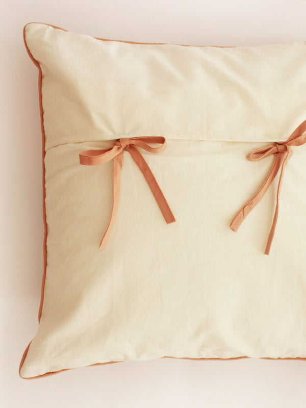Cotton Cushion Cover - Checkered Block Printed
