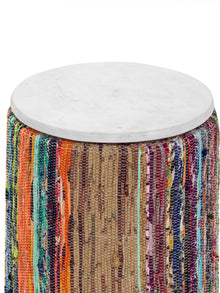Marble Top & Chindi Fabric table