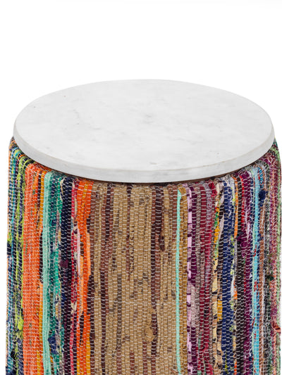 Marble Top & Chindi Fabric table