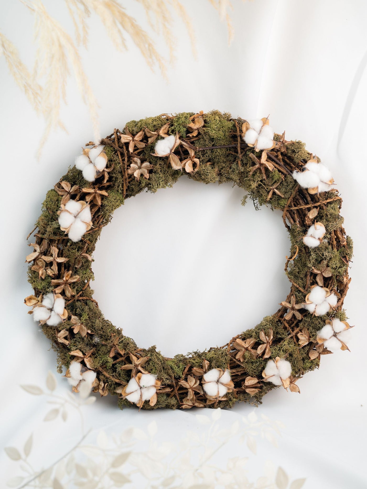 Christmas Wreath Made with Natural Flowers