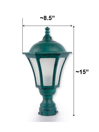 Classic Antique Green Outdoor Gate Light