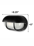 Classic Rounded Black Outdoor Bulkhead Light