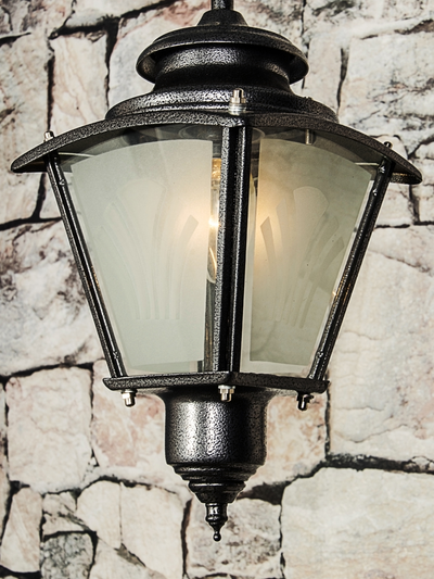 Classic Silver Grey Outdoor Lantern Light