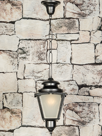 Classic Silver Grey Outdoor Lantern Light