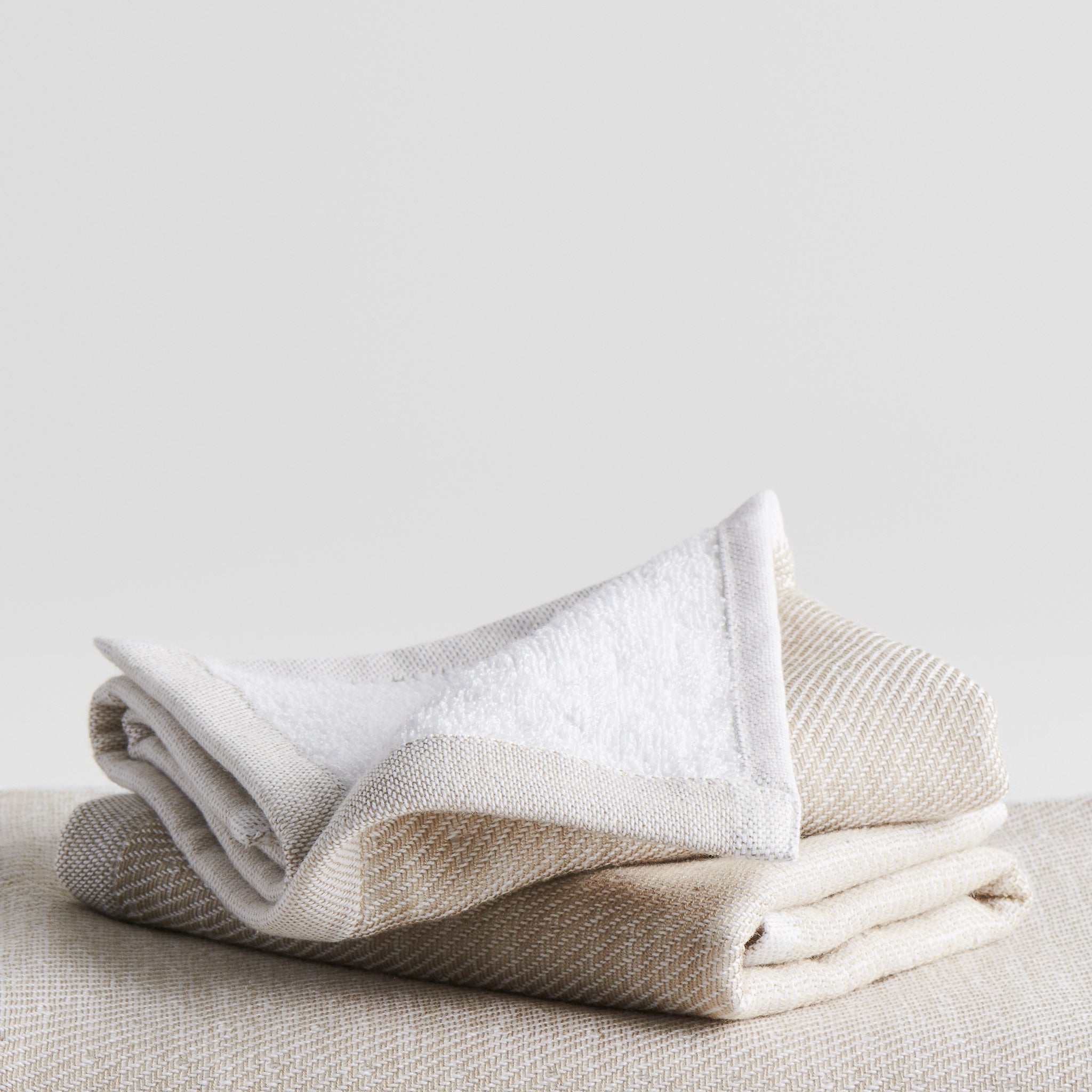 Clay | Cotton Bamboo | Hammam Terry | Face Towels - Set of 2