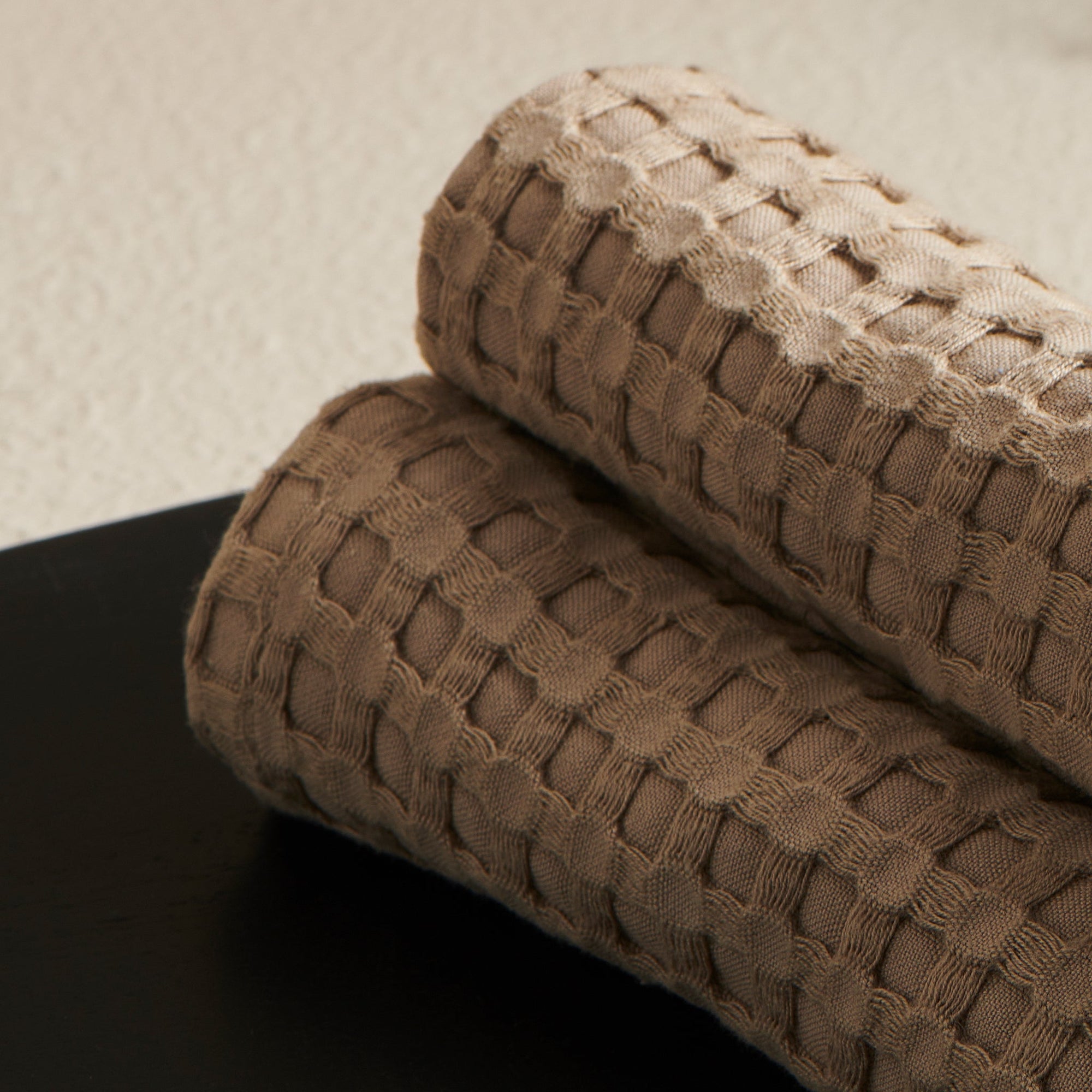 Clay | Cotton Bamboo | Waffle | Face Towels - Set of 2