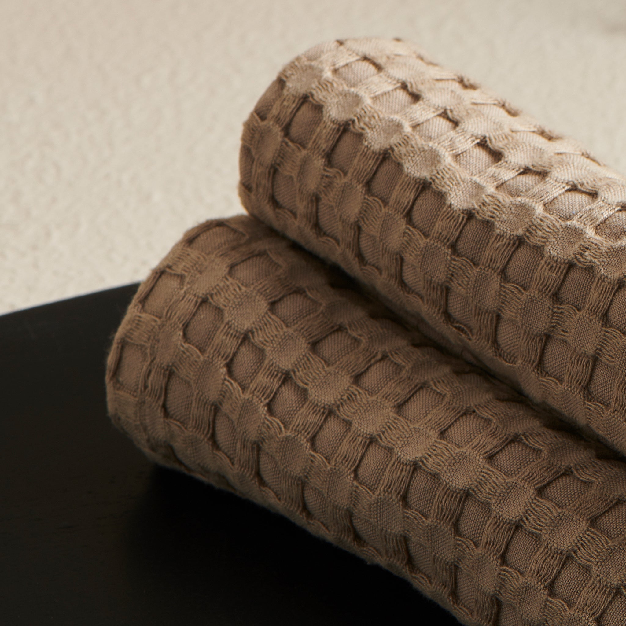 Clay | Cotton Bamboo | Waffle | Face Towels - Set of 2