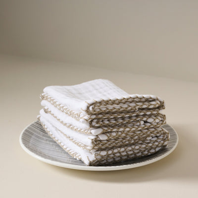 Clay | Cotton Gauze | Face Towels - Set of 2