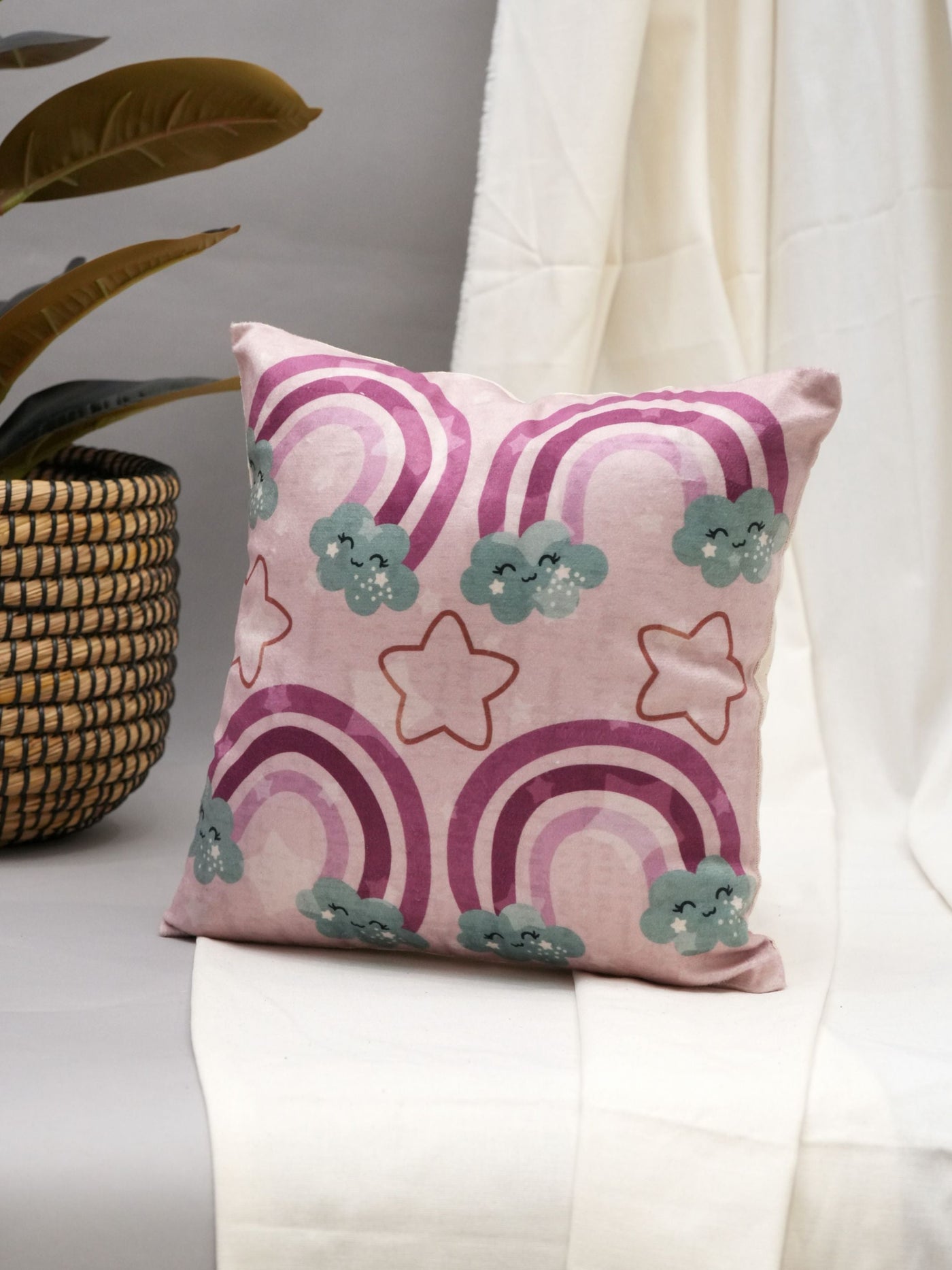 Cloudy Smiles Cushion Cover