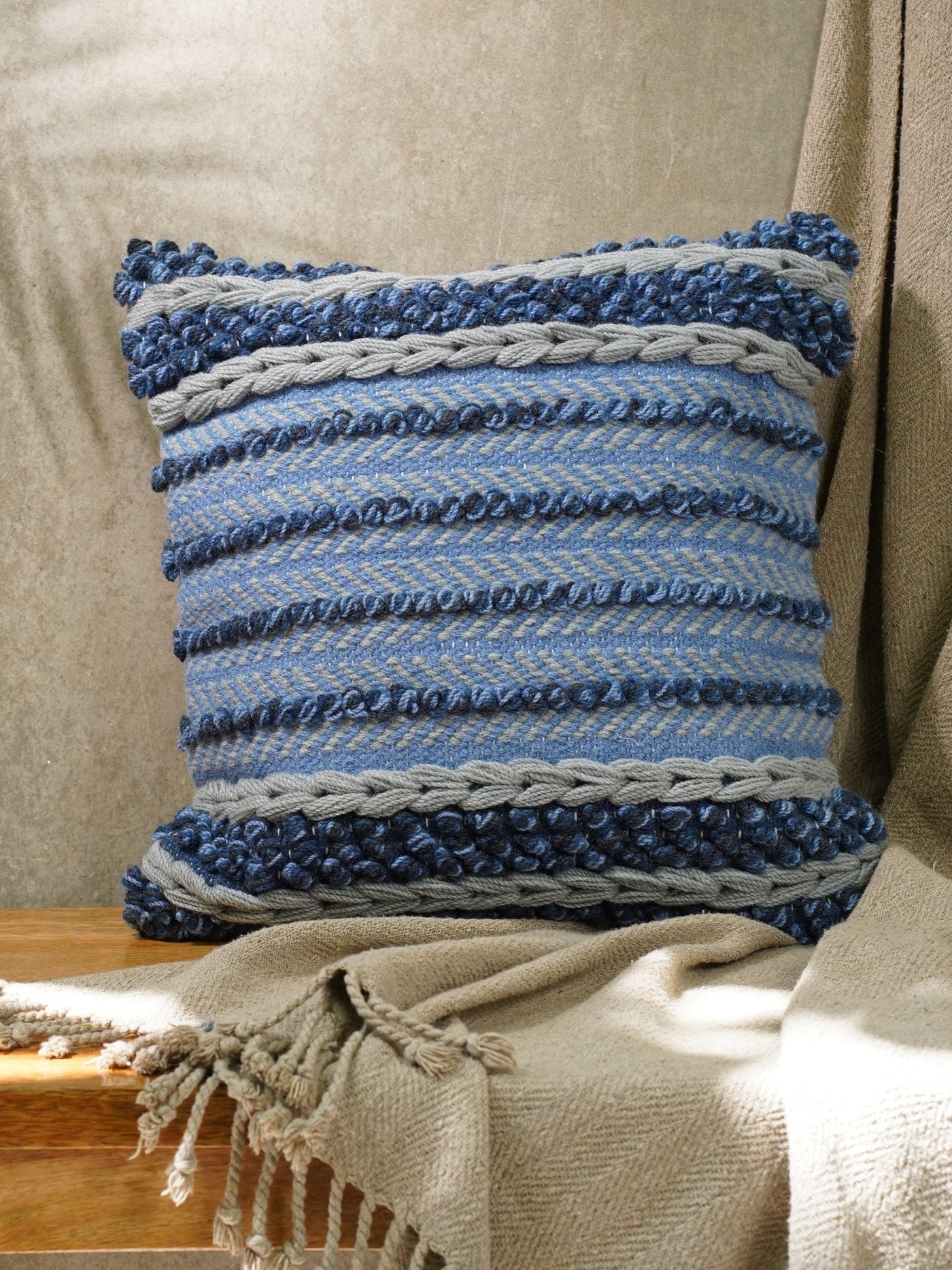 Handwoven Cushion Cover - Coastal Shores