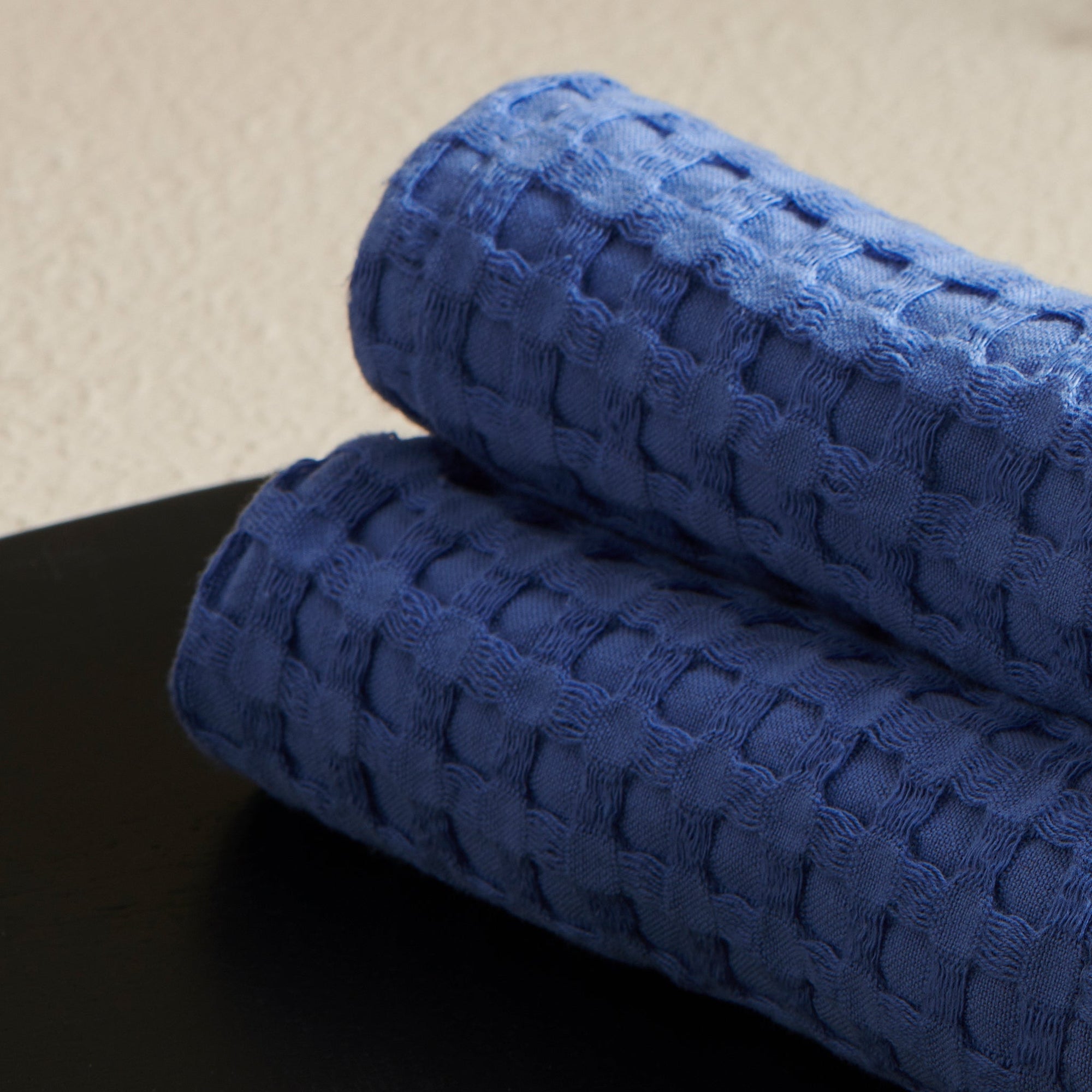 Cobalt | Cotton | Waffle | Face Towels - Set of 2