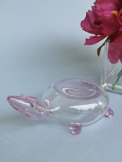 Collectible Glass Art Turtles- Pink