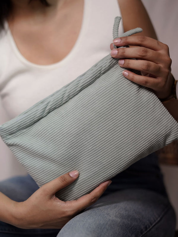 Courdroy Pouch Large - Sage
