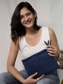 Courdroy Pouch Large  - Vincent Blue