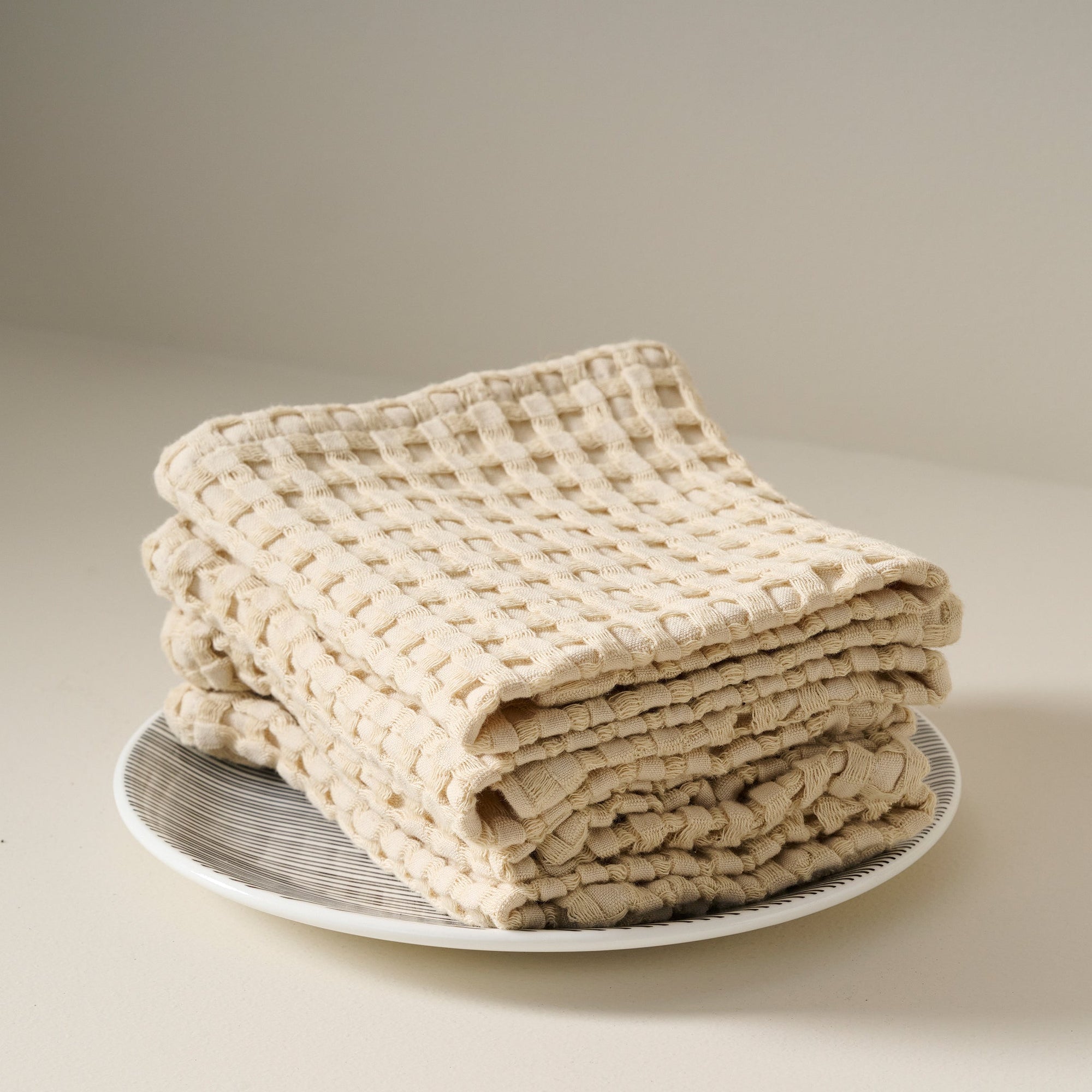 Creamy Malt | Cotton | Waffle | Face Towels - Set of 2