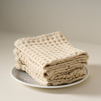 Creamy Malt | Cotton | Waffle | Face Towels - Set of 2