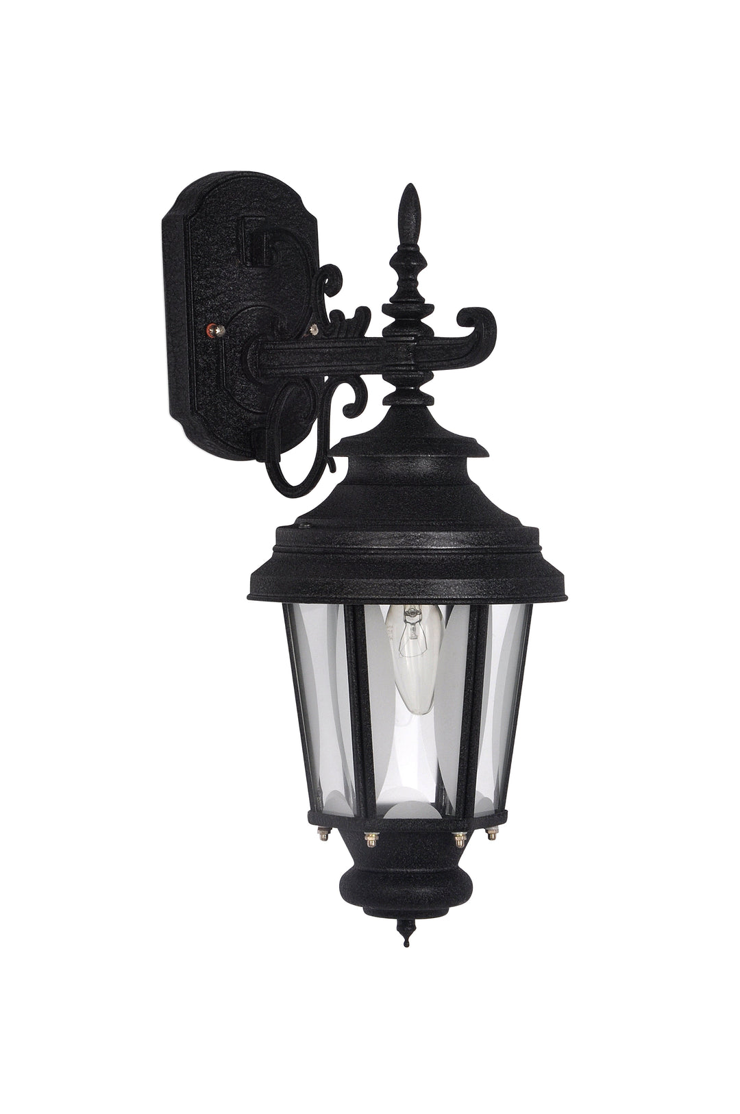 Crinkle Black Outdoor Wall Sconce